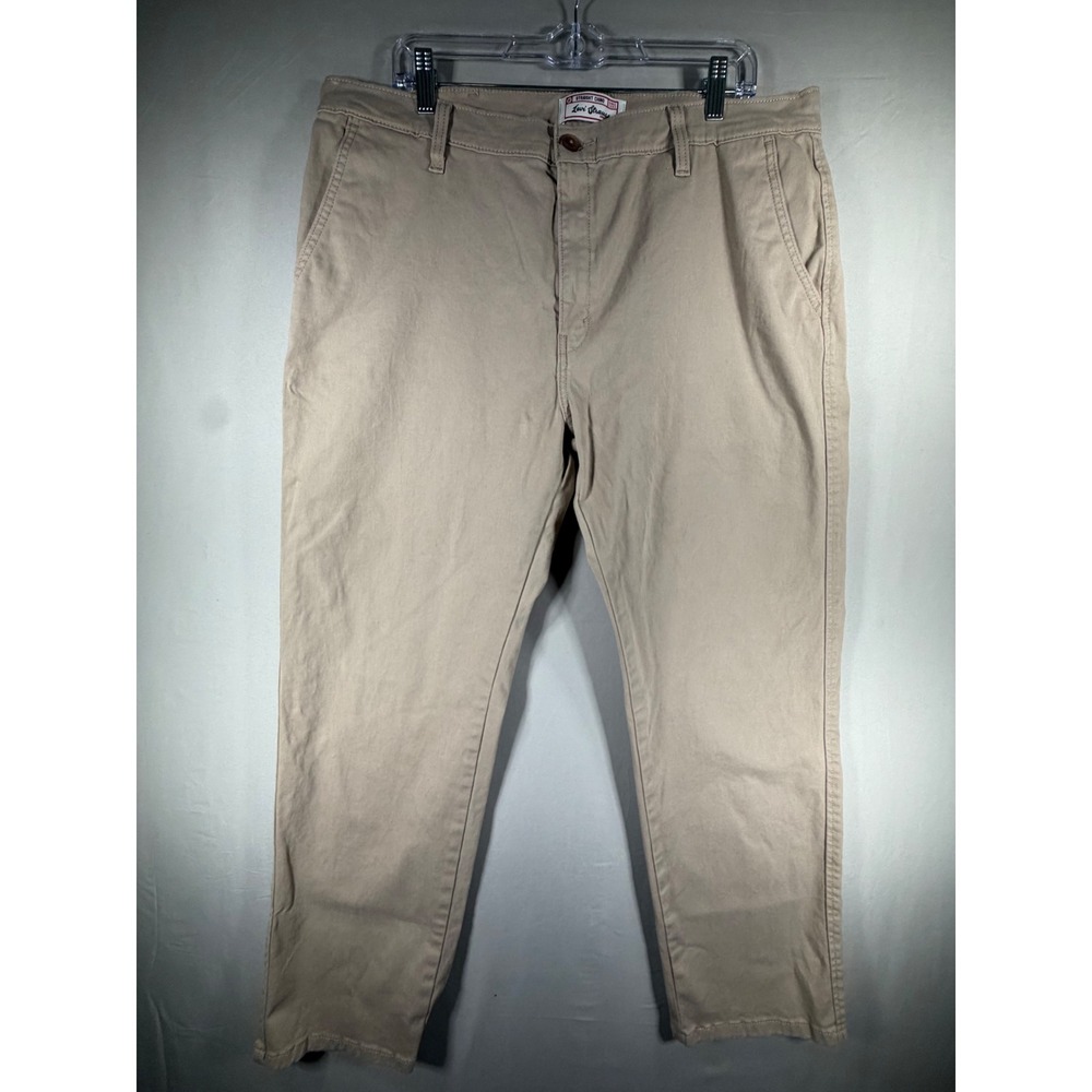 Levi Strauss Signature Mens Straight Chino Pants Tan Khaki 38x30